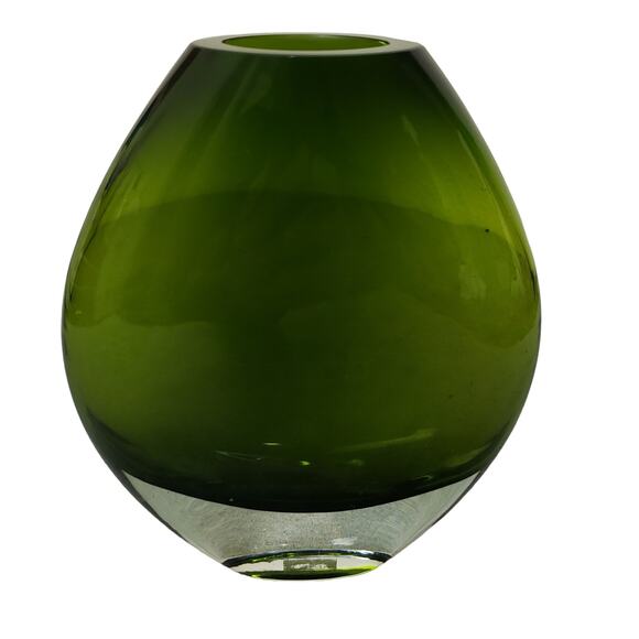 Vtg Partylite Green Rainforest Renewal Reed Diffuser Hand Blown Art Glass Vase - Picture 2 of 5